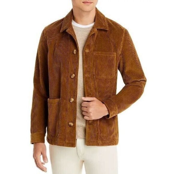 The Men's Store Bloomingdale's T2203 Sz XL Light Brown Corduroy Chore Jacket$328 - Picture 1 of 9